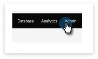 Captura de pantalla colorida de la opción de administrador del software Marketo